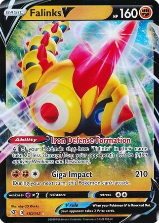 Pokemon - Falinks V - 110/192 - Ultra Rare - Sword &amp; Shield: Rebel Clash Series - Top CollectiblesCollectible CardsPokémon