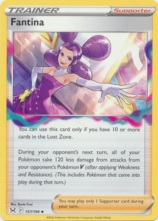 Pokemon - Fantina - 157/196 - Uncommon - Sword &amp; Shield: Lost Origin Series - Top CollectiblesCollectible CardsPokémon