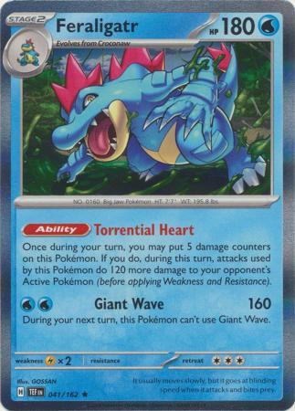 Pokemon - Feraligatr - 041/162 - Holo Rare - Scarlet & Violet: Temporal Forces Singles - Top CollectiblesCollectible CardsPokémon