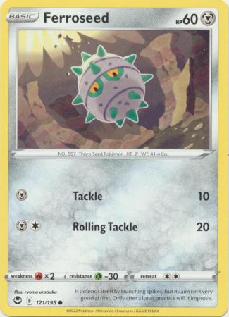 Pokemon - Ferroseed - 121/195 - Common - Sword & Shield: Silver Tempest Series - Top CollectiblesCollectible CardsPokémon