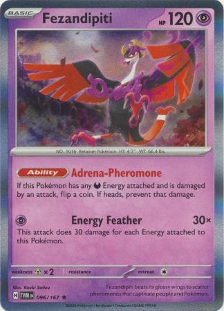 Pokemon - Fezandipiti - 096/167 - Holo Rare - Scarlet & Violet: Twilight Masquerade Series - Top CollectiblesCollectible CardsPokémon