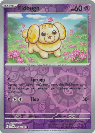 Pokemon - Fidough - 098/198 - Common Reverse Holo - Scarlet & Violet (Base Set) Series - Top CollectiblesCollectible CardsPokémon