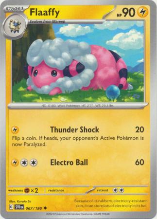Pokemon - Flaaffy - 067/198 - Uncommon - Scarlet &amp; Violet (Base Set) Series - Top CollectiblesCollectible CardsPokémon
