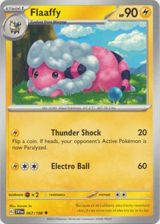 Pokemon - Flaaffy - 067/198 - Uncommon - Scarlet & Violet (Base Set) Series - Top CollectiblesCollectible CardsPokémon