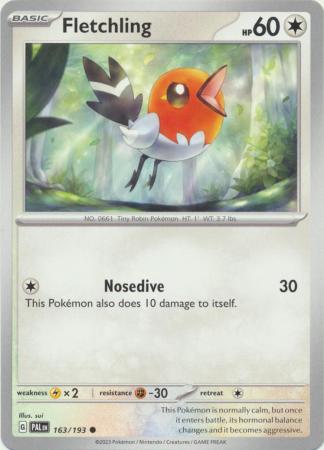 Pokemon - Fletchling - 163/193 - Common - Scarlet &amp; Violet: Paldea Evolved Series - Top CollectiblesCollectible CardsPokémon