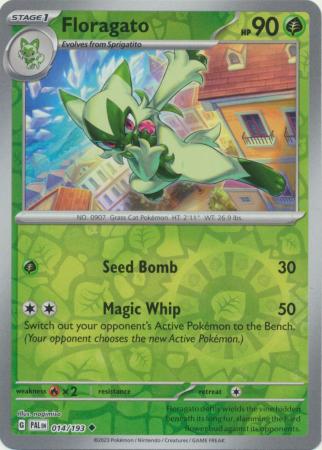 Pokemon - Floragato - 014/193 - Uncommon Reverse Holo - Scarlet & Violet: Paldea Evolved Series - Top CollectiblesCollectible CardsPokémon