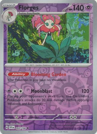 Pokemon - Florges - 093/198 - Uncommon Reverse Holo - Scarlet &amp; Violet (Base Set) Series - Top CollectiblesCollectible CardsPokémon