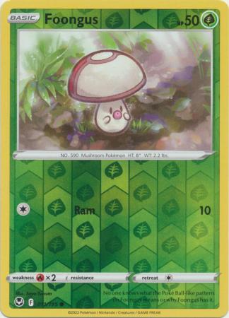 Pokemon - Foongus - 011/195 - Common Reverse Holo - Sword & Shield: Silver Tempest Series - Top CollectiblesCollectible CardsPokémon