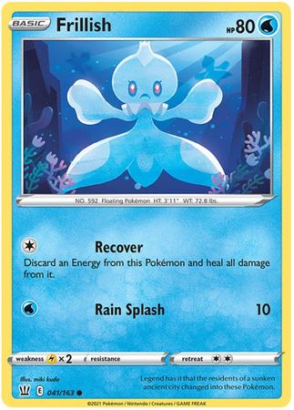 Pokemon - Frillish - 041/163 - Common - Sword &amp; Shield: Battle Styles Singles - Top CollectiblesCollectible CardsPokémon