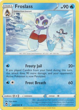 Pokemon - Froslass - 043/195 - Rare - Sword & Shield: Silver Tempest Series - Top CollectiblesCollectible CardsPokémon