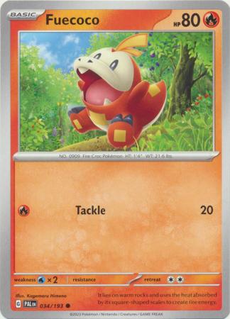 Pokemon - Fuecoco - 034/193 - Common - Scarlet & Violet: Paldea Evolved Series - Top CollectiblesCollectible CardsPokémon