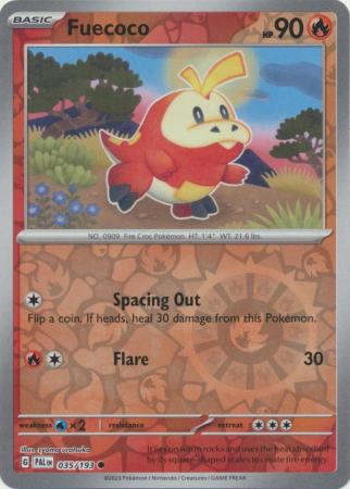 Pokemon - Fuecoco - 035/193 - Common Reverse Holo - Scarlet &amp; Violet: Paldea Evolved Series - Top CollectiblesCollectible CardsPokémon