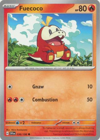 Pokemon - Fuecoco - 036/198 - Common - Scarlet &amp; Violet (Base Set) Serie - Top CollectiblesCollectible CardsPokémon