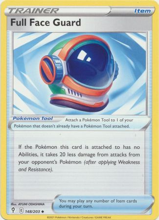 Pokemon - Full Face Guard - 148/203 - Uncommon - Sword &amp; Shield: Evolving Skies Series - Top CollectiblesCollectible CardsPokémon