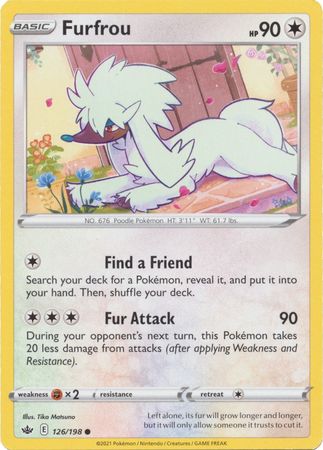 Pokemon - Furfrou - 126/198 - Common - Sword &amp; Shield: Chilling Reign Series - Top CollectiblesCollectible CardsPokémon