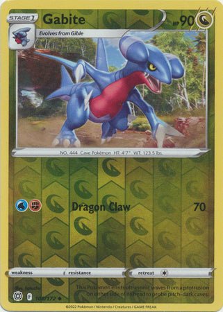 Pokemon - Gabite - 108/172 - Uncommon Reverse Holo - Sword &amp; Shield: Brilliant Stars Series - Top CollectiblesCollectible CardsPokémon