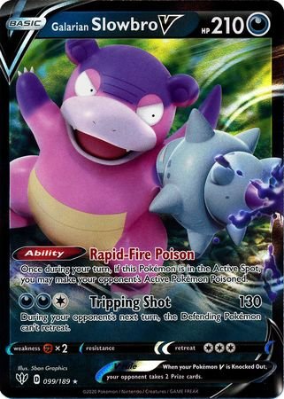 Pokemon - Galarian Slowbro V - 099/189 - Ultra Rare - Sword & Shield: Darkness Ablaze Series - Top CollectiblesCollectible CardsPokémon