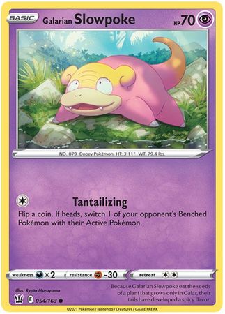 Pokemon - Galarian Slowpoke - 054/163 - Common - Sword &amp; Shield: Battle Styles Singles - Top CollectiblesCollectible CardsPokémon