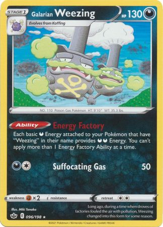 Pokemon - Galarian Weezing - 096/198 - Rare - Sword &amp; Shield: Chilling Reign Series - Top CollectiblesCollectible CardsPokémon