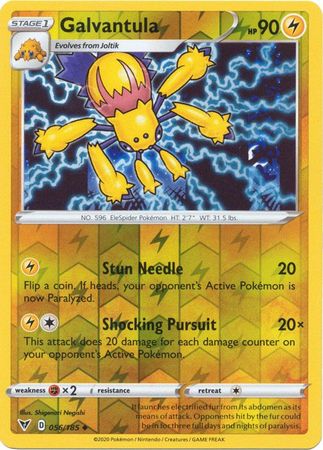 Pokemon - Galvantula - 056/185 - Uncommon Reverse Holo - Sword & Shield: Vivid Voltage Series - Top CollectiblesCollectible CardsPokémon