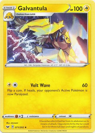 Pokemon - Galvantula - 071/202 - Uncommon - Sword &amp; Shield: Base Set Series - Top CollectiblesCollectible CardsPokémon