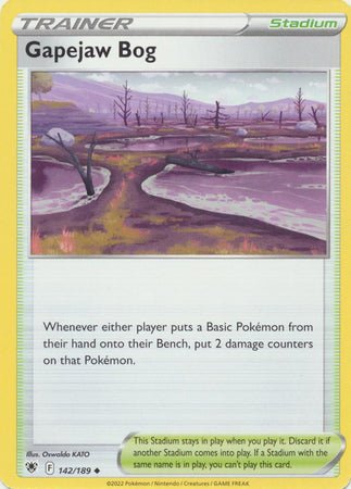 Pokemon - Gapejaw Bog - 142/189 - Uncommon - Sword &amp; Shield: Astral Radiance Series - Top CollectiblesCollectible CardsPokémon