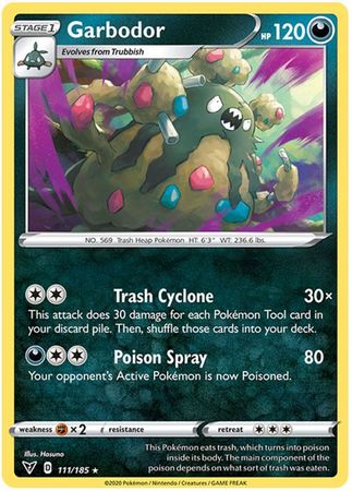 Pokemon - Garbodor - 111/185 - Rare - Sword & Shield: Vivid Voltage Series - Top CollectiblesCollectible CardsPokémon