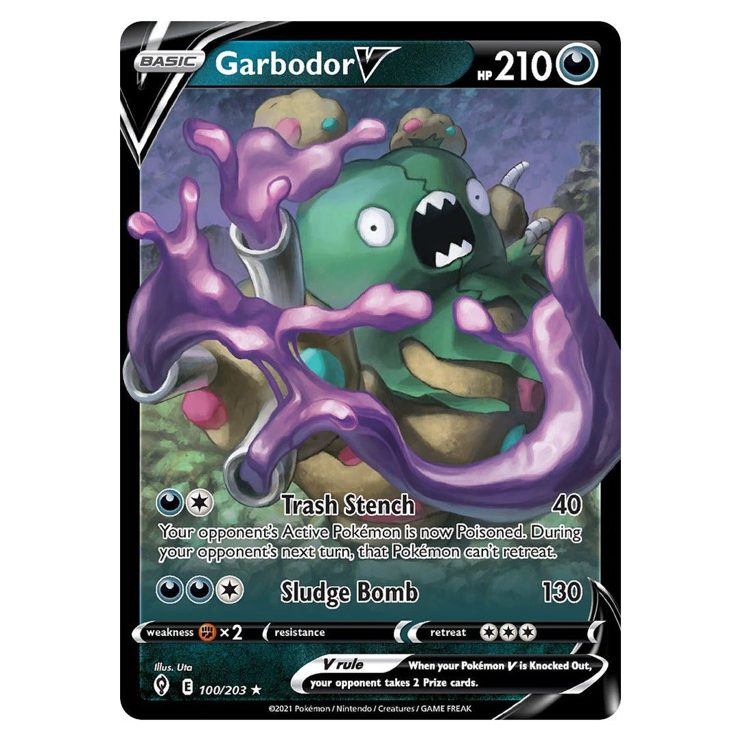 Pokemon - Garbodor V - 100 - Rare Holo V - Evolving Skies - Top CollectiblesPokémon SinglePokémon