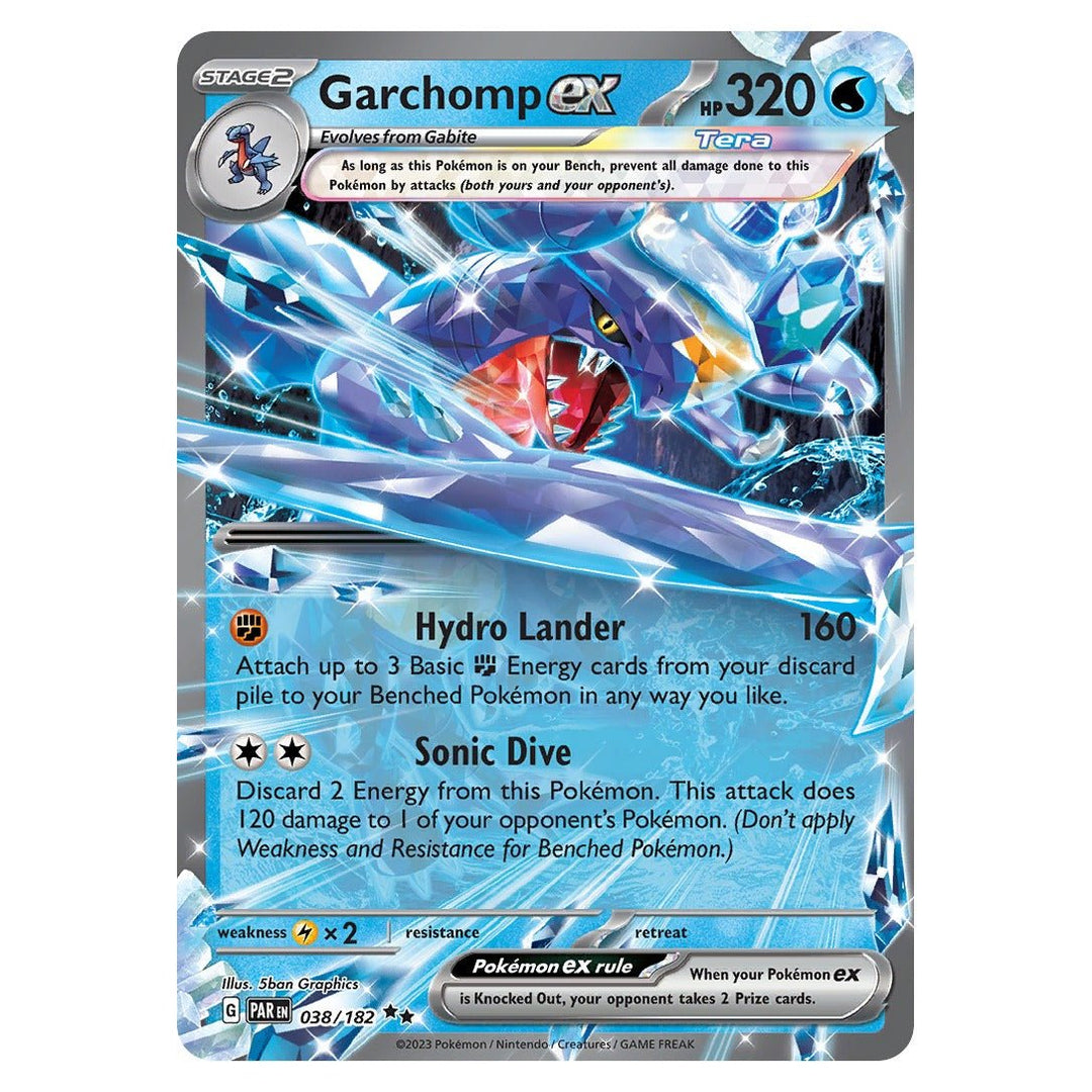 Pokemon - Garchomp ex - 38 - Double Rare - Paradox Rift - Top CollectiblesPokémon SinglePokémon