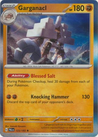 Pokemon - Garganacl - 123/193 - Holo Rare - Scarlet &amp; Violet: Paldea Evolved Series - Top CollectiblesCollectible CardsPokémon