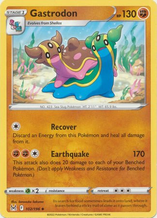 Pokemon - Gastrodon - 102/196 - Uncommon - Sword &amp; Shield: Lost Origin Series - Top CollectiblesCollectible CardsPokémon