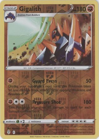 Pokemon - Gigalith - 088/203 - Rare Reverse Holo - Sword & Shield: Evolving Skies Series - Top CollectiblesCollectible CardsPokémon