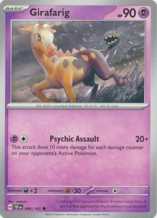 Pokemon - Girafarig - 066/162 - Common - Scarlet &amp; Violet: Temporal Forces Singles - Top CollectiblesCollectible CardsPokémon