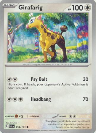 Pokemon - Girafarig - 154/193 - Common - Scarlet &amp; Violet: Paldea Evolved Series - Top CollectiblesCollectible CardsPokémon