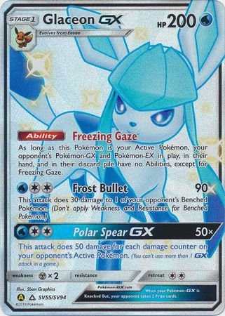 Pokemon - Glaceon GX - SV55/SV94 - Shiny Ultra Rare - Hidden Fates Series - Top CollectiblesCollectible CardsPokémon