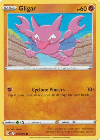 Pokemon - Gligar - 095/196 - Common - Sword &amp; Shield: Lost Origin Series - Top CollectiblesCollectible CardsPokémon