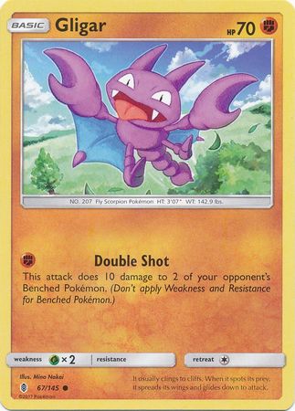 Pokemon - Gligar - 67/145 - Common - Sun & Moon: Guardians Rising Series - Top CollectiblesCollectible CardsPokémon