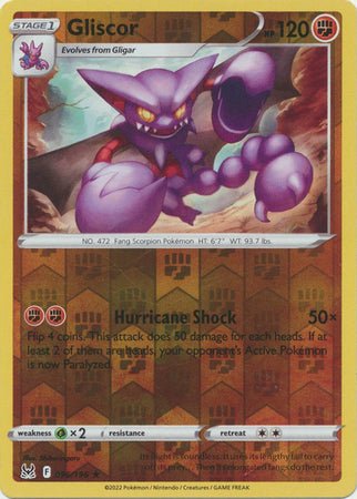Pokemon - Gliscor - 096/196 - Rare Reverse Holo - Sword &amp; Shield: Lost Origin Series - Top CollectiblesCollectible CardsPokémon