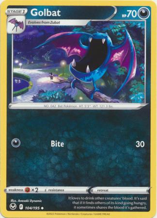 Pokemon - Golbat - 104/195 - Uncommon - Sword & Shield: Silver Tempest Series - Top CollectiblesCollectible CardsPokémon