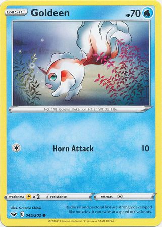 Pokemon - Goldeen - 045/202 - Common - Sword &amp; Shield: Base Set Series - Top CollectiblesCollectible CardsPokémon