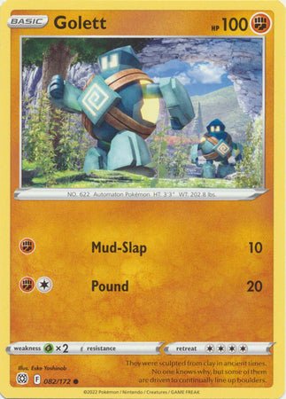 Pokemon - Golett - 082/172 - Common - Sword &amp; Shield: Brilliant Stars Series - Top CollectiblesCollectible CardsPokémon