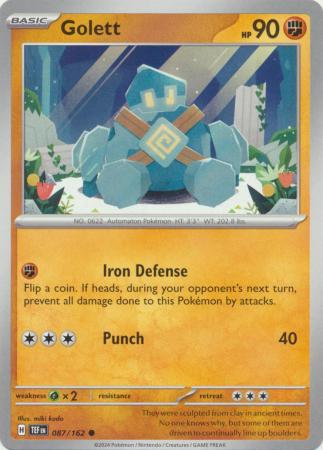 Pokemon - Golett - 087/162 - Common - Scarlet &amp; Violet: Temporal Forces Singles - Top CollectiblesCollectible CardsPokémon