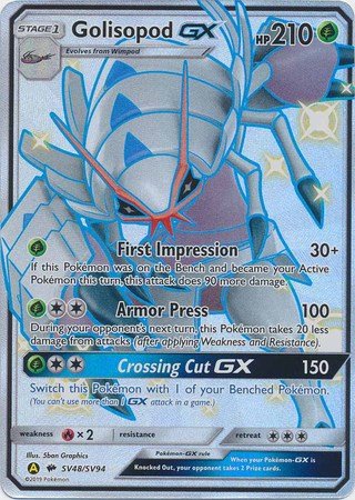 Pokemon - Golisopod GX - SV48/SV94 - Shiny Ultra Rare - Hidden Fates Series - Top CollectiblesCollectible CardsPokémon