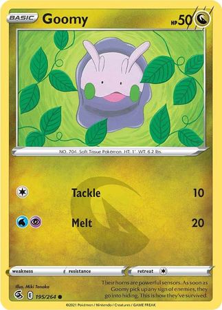 Pokemon - Goomy - 195/264 - Common - Sword &amp; Shield: Fusion Strike Series - Top CollectiblesCollectible CardsPokémon