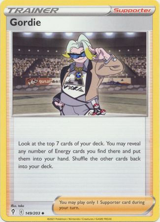 Pokemon - Gordie - 149/203 - Uncommon - Sword &amp; Shield: Evolving Skies Series - Top CollectiblesCollectible CardsPokémon