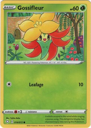 Pokemon - Gossifleur - 014/072 - Common - Shining Fates Series - Top CollectiblesCollectible CardsPokémon