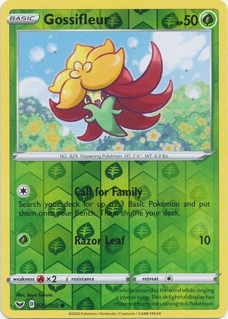 Pokemon - Gossifleur - 020/202 - Common Reverse Holo - Sword &amp; Shield: Base Set Series - Top CollectiblesCollectible CardsPokémon