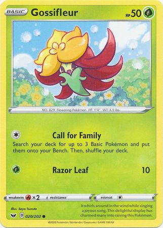 Pokemon - Gossifleur - 020/202 - Common - Sword &amp; Shield: Base Set Series - Top CollectiblesCollectible CardsPokémon