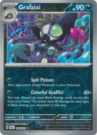 Pokemon - Grafaiai - 146/193 - Uncommon Reverse Holo - Scarlet &amp; Violet: Paldea Evolved Series - Top CollectiblesCollectible CardsPokémon