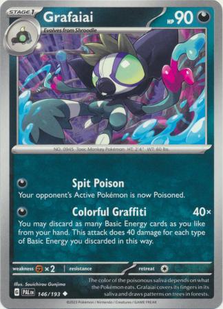 Pokemon - Grafaiai - 146/193 - Uncommon - Scarlet &amp; Violet: Paldea Evolved Series - Top CollectiblesCollectible CardsPokémon